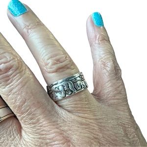 Silver Polar Bear Baby and Adult Ring